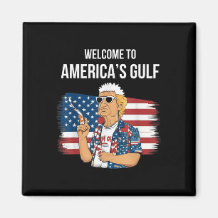 Gruß vom Golf Beach of America Patriotic Magnet