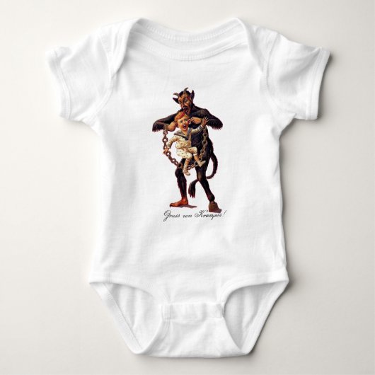 Gruss vom (Grüße von) Krampus Baby Strampler (Vorderseite)