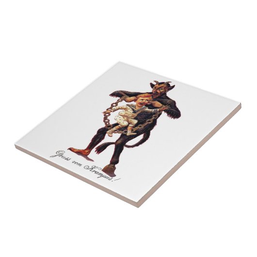 Gruss vom (Grüße von) Krampus Fliese (Seite)