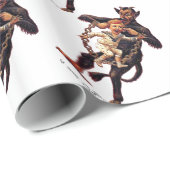Gruss vom (Grüße von) Krampus Geschenkpapier (Rolleneckpunkt)