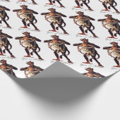 Gruss vom (Grüße von) Krampus Geschenkpapier (Ecke)