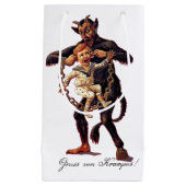 Gruss vom (Grüße von) Krampus Kleine Geschenktüte (Vorderseite)