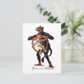 Gruss vom (Grüße von) Krampus Postkarte (Stehend Vorderseite)