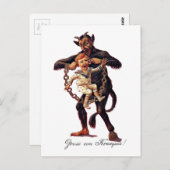 Gruss vom (Grüße von) Krampus Postkarte (Vorne/Hinten)