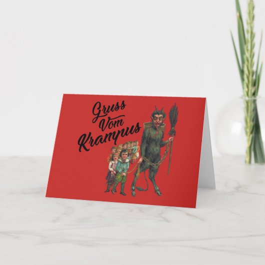 GRUSS VOM KRAMPUS FEIERTAGSKARTE (Vorderseite)