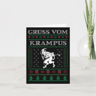 Gruss Vom Krampus Goth Ugly Christmas Sweater Kram Karte