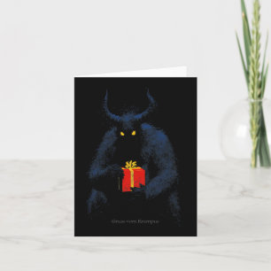 Gruss Vom Krampus Horns Weihnachten Vintag Karte