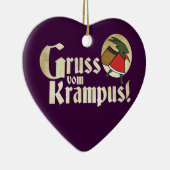 Gruss Vom Krampus Keramik Ornament (Rechts)