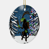 Gruss vom Krampus Keramik Ornament (Rechts)