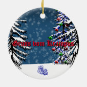 Gruss vom Krampus Keramik Ornament (Hinten)