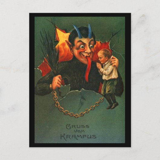 Gruss Vom Krampus Postcard Feiertagspostkarte (Vorderseite)