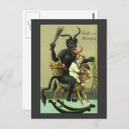 Gruss Vom Krampus Postkarte (Vorne/Hinten)