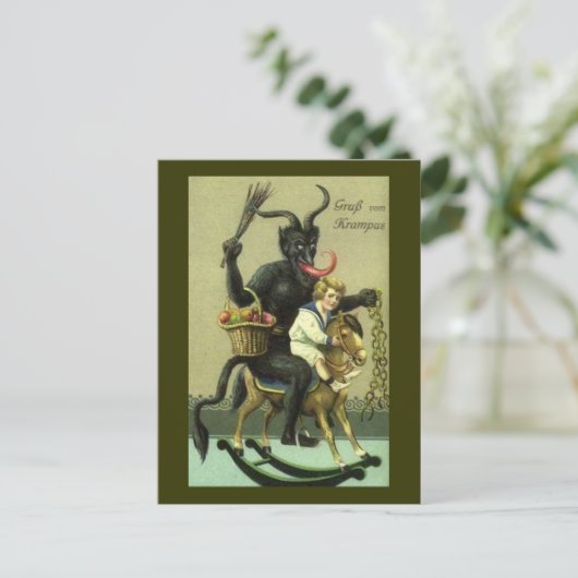 Gruss Vom Krampus Postkarte (Stehend Vorderseite)