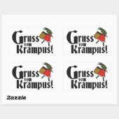 Gruss Vom Krampus Rechteckiger Aufkleber (Blatt)
