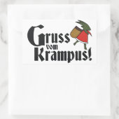 Gruss Vom Krampus Rechteckiger Aufkleber (Tasche)