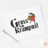 Gruss Vom Krampus Rechteckiger Aufkleber (Umschlag)