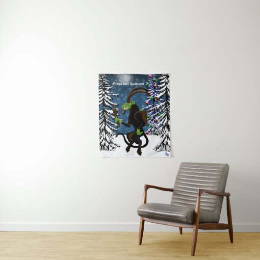 Gruss vom Krampus Wandteppich (Beispiel)