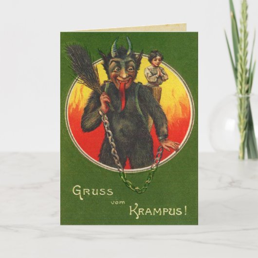 Gruss Vom Krampus Weihnachten Card (Vorderseite)