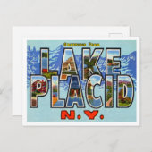 Gruß vom Lake Placid, New York Travel Postkarte (Vorne/Hinten)