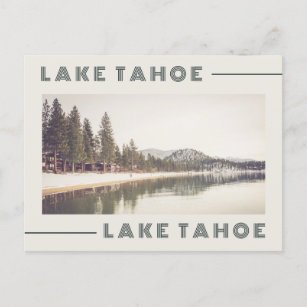 Gruß vom Lake Tahoe Retro Style Postcard Postkarte