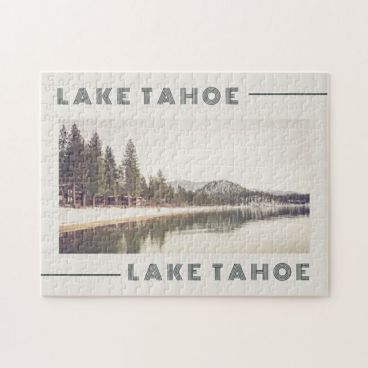 Gruß vom Lake Tahoe Retro Style Postcard Puzzle (Horizontal)