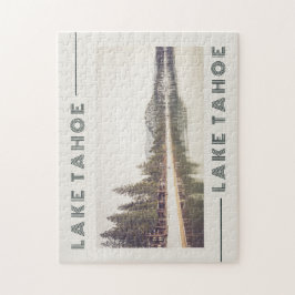 Gruß vom Lake Tahoe Retro Style Postcard Puzzle