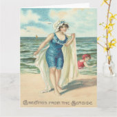 Gruß vom Meer Karte (Gelbe Blume)