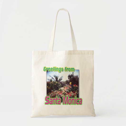 "Gruß vom Santa Monica Garden" Tasche (Vorne)