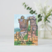 Gruß vom Teufel's Doorway Wisconsin Lake Postkarte (Stehend Vorderseite)