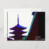 Gruß vom Turm von Yasaka Postkarte (Vorne/Hinten)