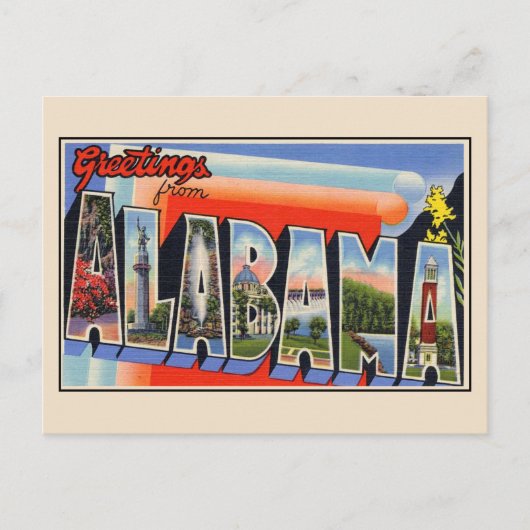 Gruß von Alabama Große Briefkarte Postkarte (Vorderseite)