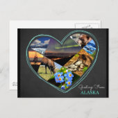 Gruß von Alaska nach Postkarte (Vorne/Hinten)