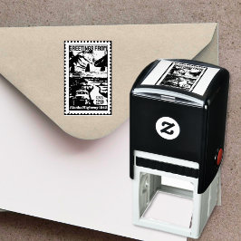 Gruß von Alaska Retro Briefmarke Permastempel