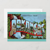 Gruß von Arkansas Vintage Reise Postkarte (Vorne/Hinten)