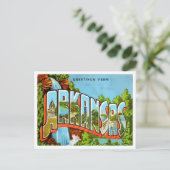 Gruß von Arkansas Vintage Travel Postkarte (Stehend Vorderseite)