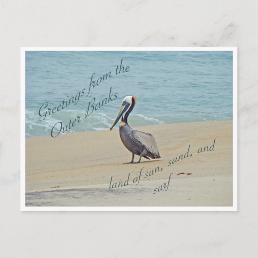 Gruß von Außenbanken OBX NC Postkarte (Vorderseite)