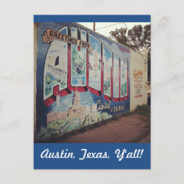 Gruß von Austin Texas Postkarte