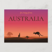 Gruß von Austrailia Postcard Kangaroos Postkarte (Vorderseite)