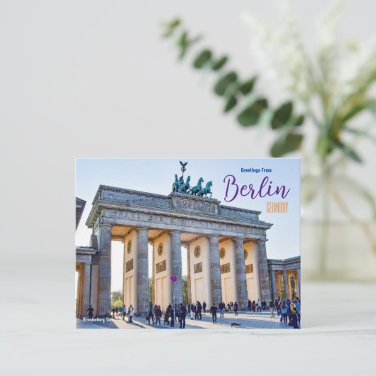 Gruß von Berlin Deutschland Postcard Postkarte (Stehend Vorderseite)