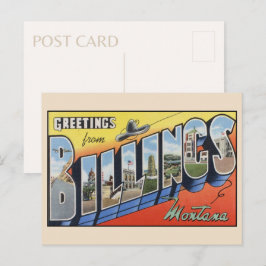 Gruß von Billings Montana Postkarte