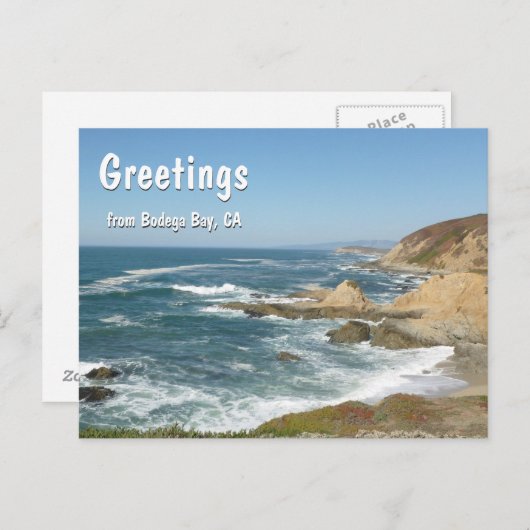 Gruß von Bodega Bay Postcard Postkarte (Vorne/Hinten)