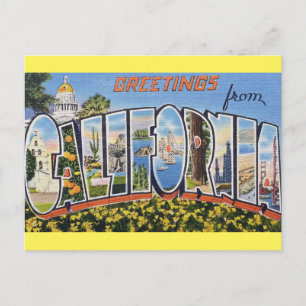 Gruß von California Travel Postcard Postkarte