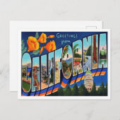 Gruß von California Travel Postcard Postkarte (Vorne/Hinten)