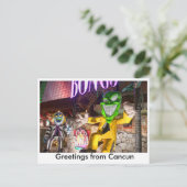 Gruß von Cancun Postcard Postkarte (Stehend Vorderseite)
