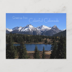 Gruß von Colorful Colorado Postcard Postkarte