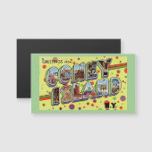 Gruß von CONEY ISLAND New York Magnetkarte (Vorne/Hinten)