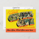 Gruß von Crystal Cave Postkarte (Vorne/Hinten)