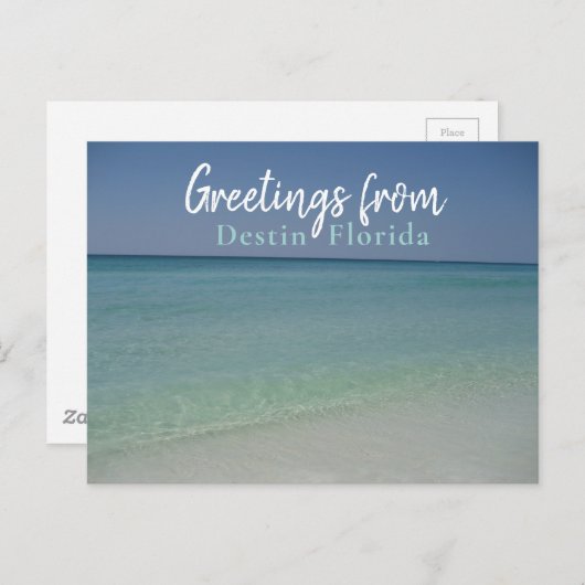 Gruß von Custom Beach Destination Urlaub Postkarte (Vorne/Hinten)