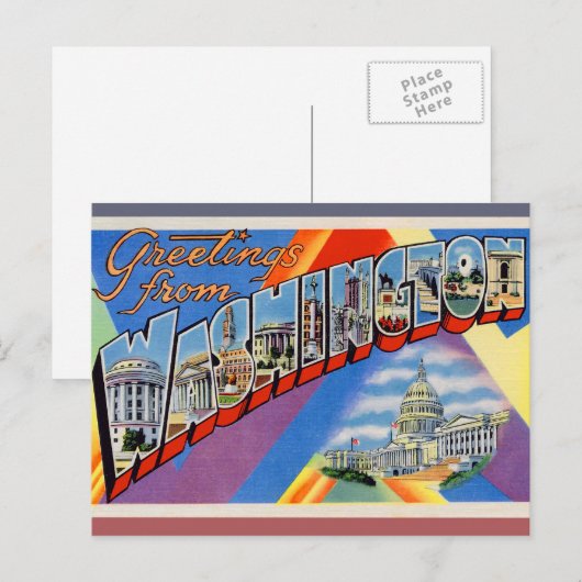 Gruß von DC Postkarte (Vorne/Hinten)