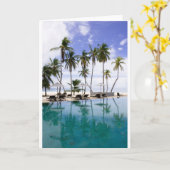 Gruß von den Malediven Karte (Gelbe Blume)